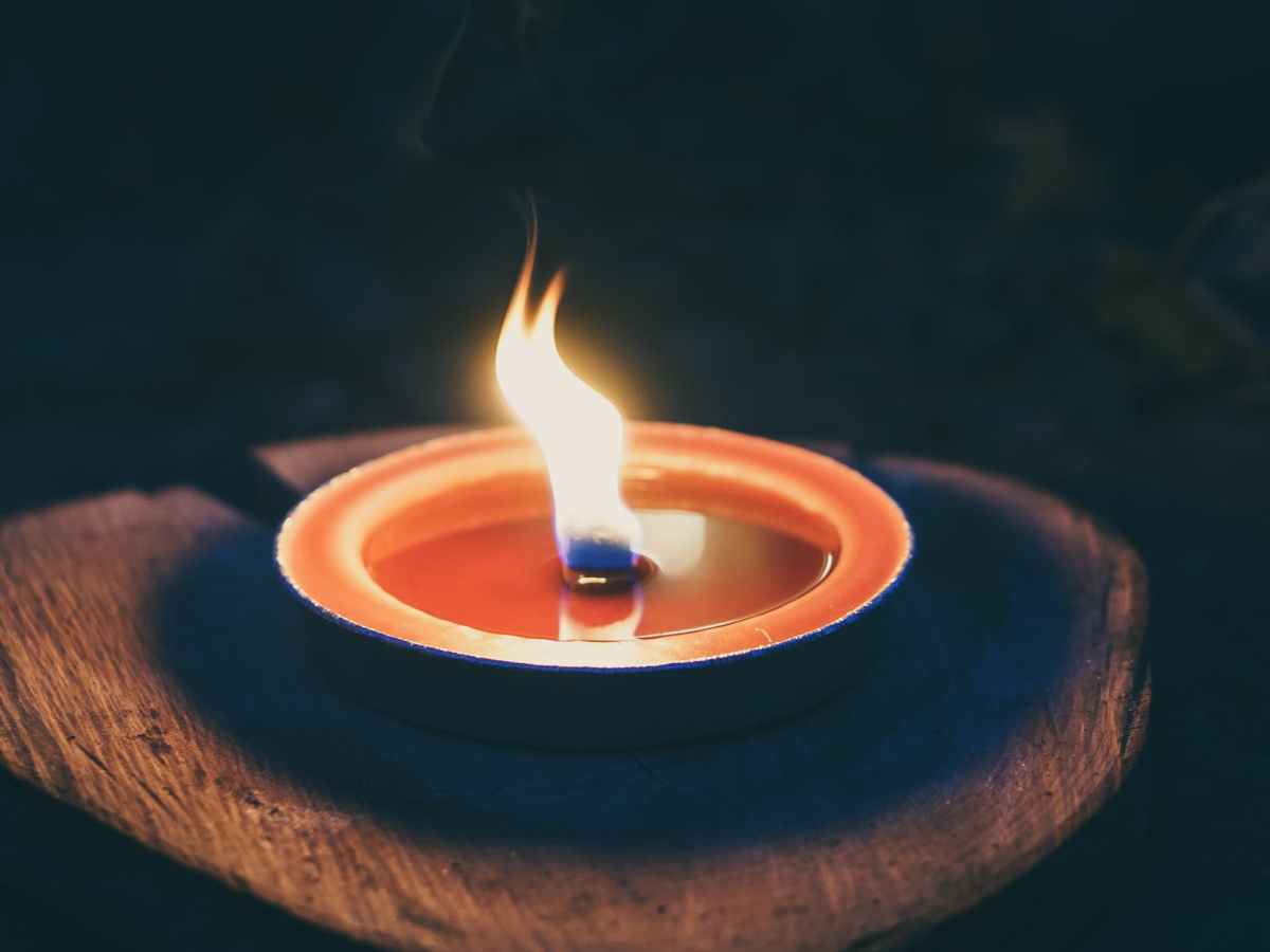 Teelicht mit Botschaft