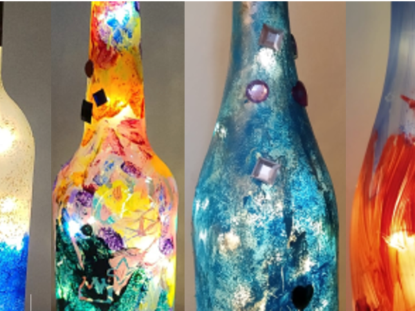 Leuchtende Flaschen